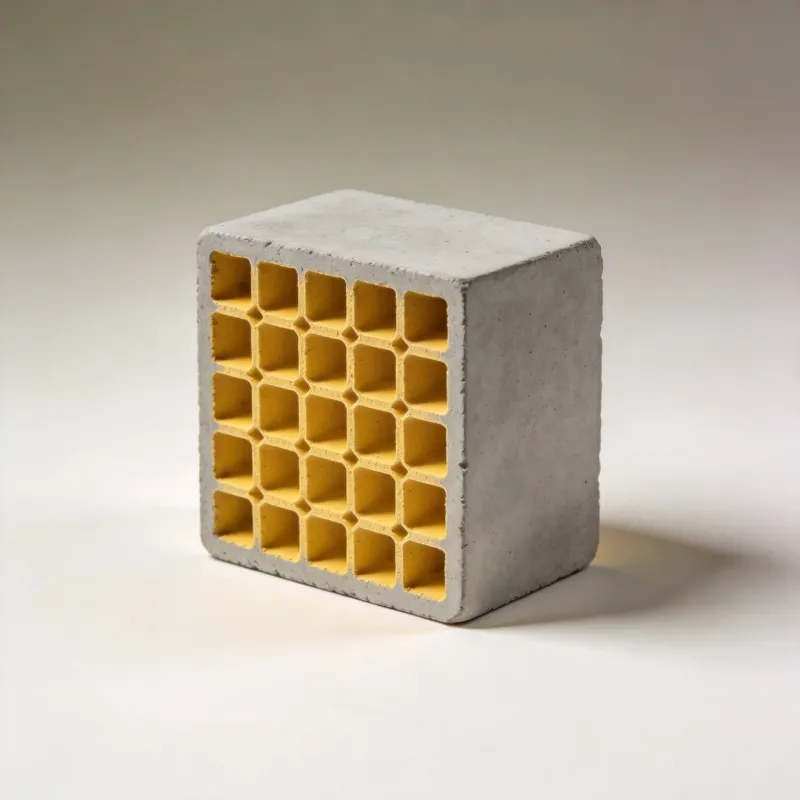 Square-cell honeycomb SCR denitrification catalyst ceramic block