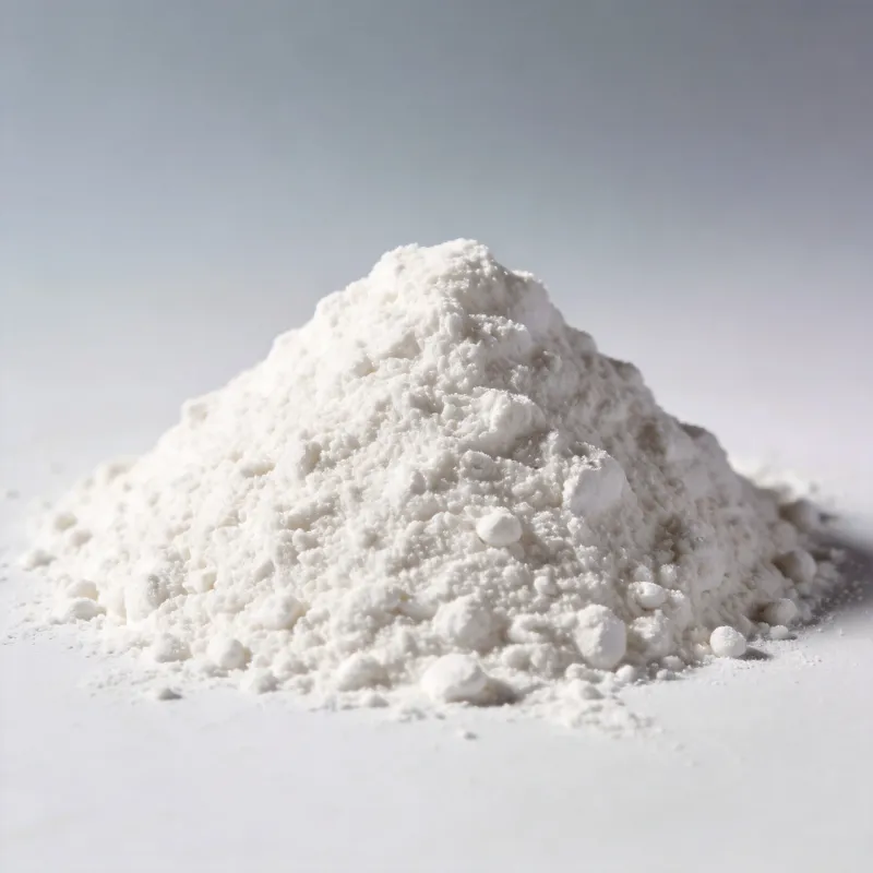 Mound of white NaY molecular sieve powder