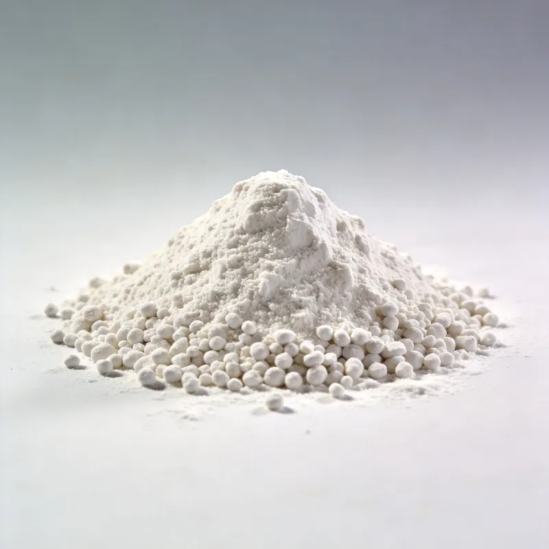 Mound of white ZSM-5 molecular sieve powder and granules